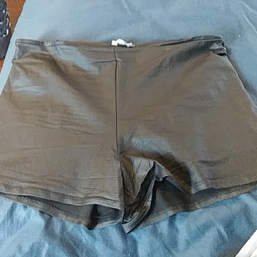 Pleather shorts